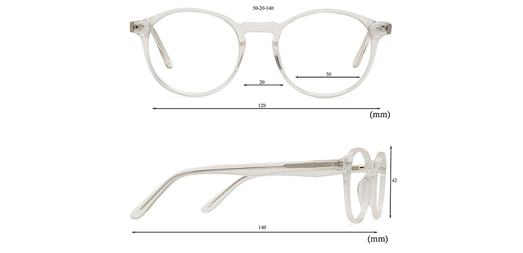 Happster Clipon Unisex Eyeglasses Full_frame Round Medium 50 Acetate SM SW2324