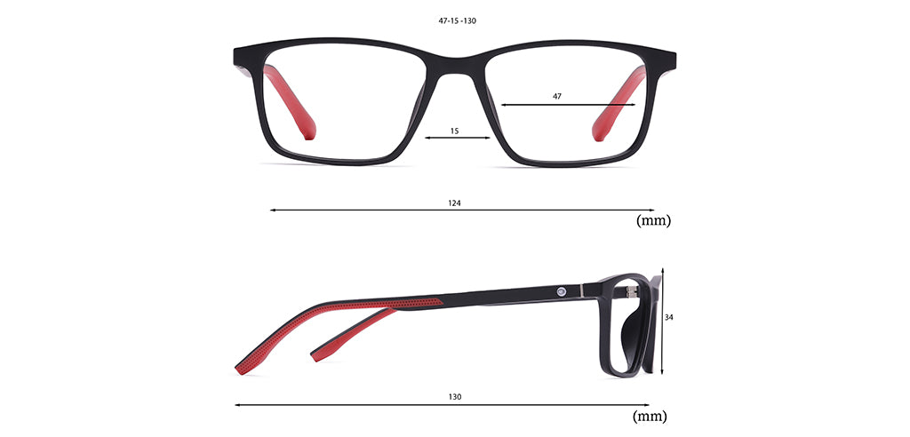 Peepstar Clipon Kids Eyeglasses Full Frame Rectangle 5-8 years 47 TR90 SM SE6507