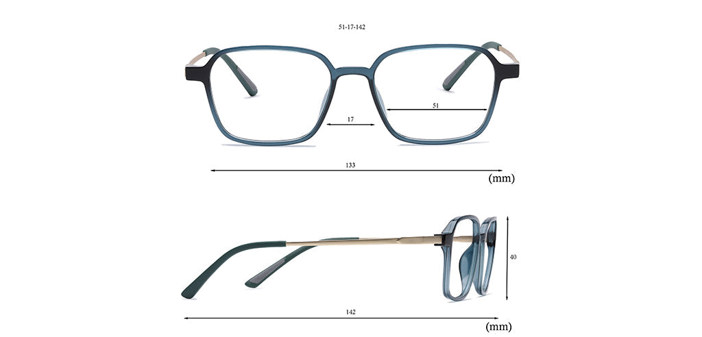 Happster Clipon Unisex Eyeglasses Full Frame Clipon Geometric Medium 51 Ultem SM WX6500