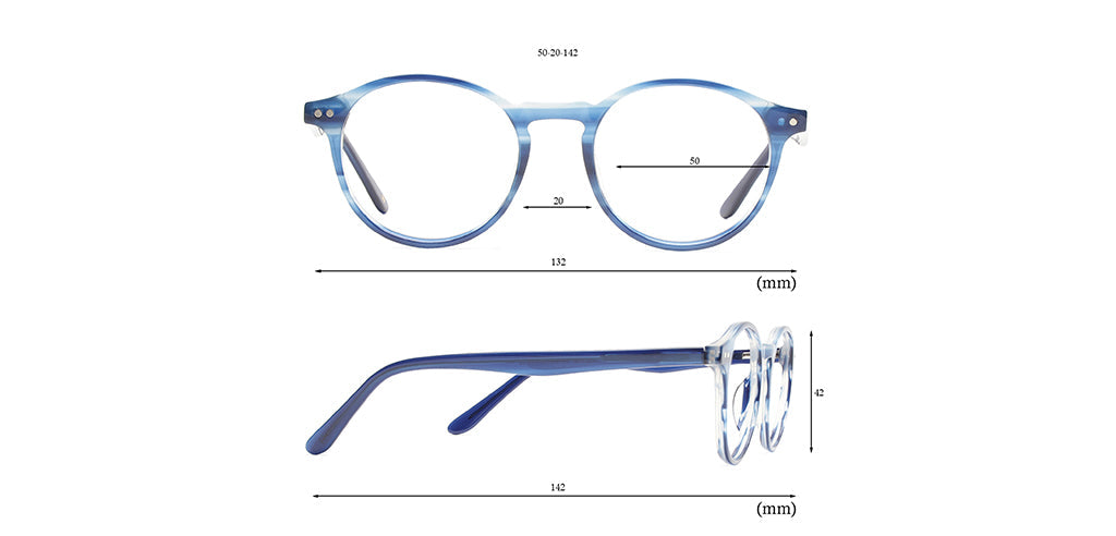 Happster Clipon Unisex Eyeglasses Full_frame Round Medium 50 Acetate SM SW2324
