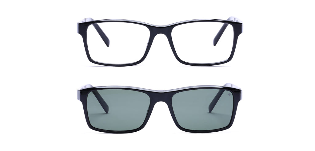Happster Clipon Unisex Eyeglasses Full Frame Rectangle Medium 52 Ultem SM WX6509
