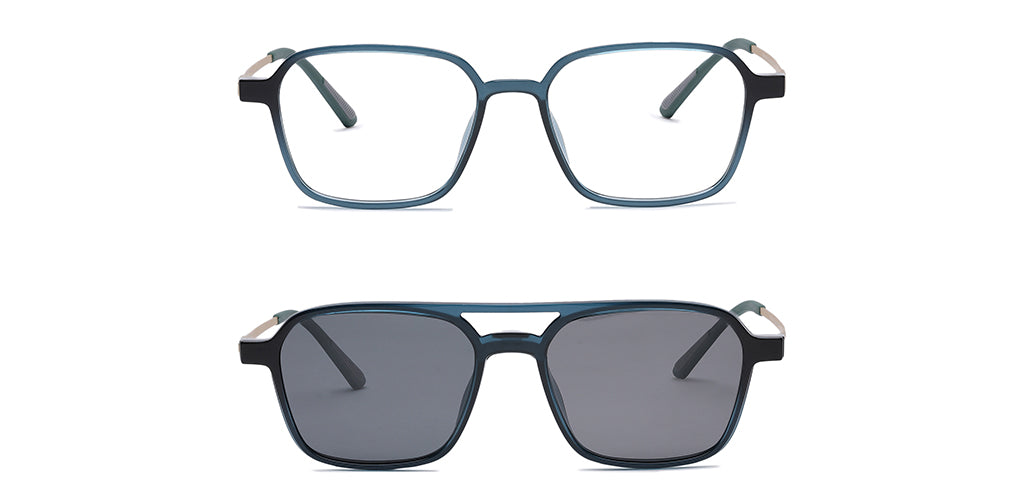 Happster Clipon Unisex Eyeglasses Full Frame Clipon Geometric Medium 51 Ultem SM WX6500