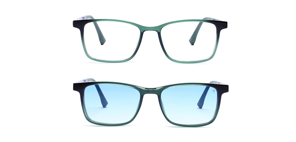 Happster Clipon Unisex Eyeglasses Full Frame Clipon Rectangle Medium 51 Ultem SM WX6501