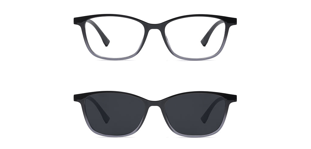 Happster Clipon Women Eyeglasses Full Frame Cateye Large 52 Ultem SM WX6508