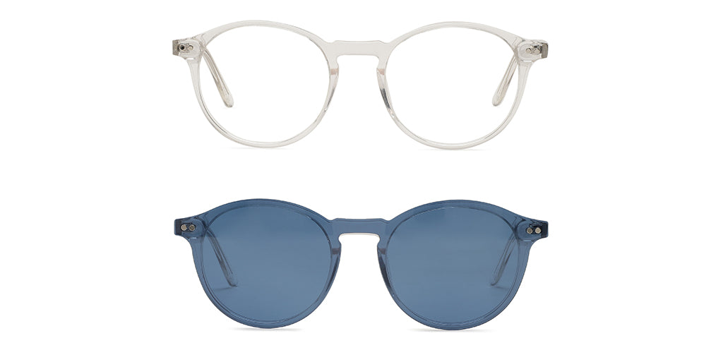 Happster Clipon Unisex Eyeglasses Full_frame Round Medium 50 Acetate SM SW2324