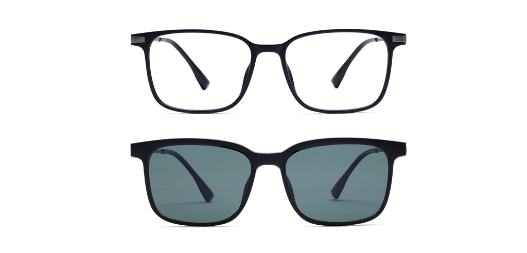 Happster Clipon Unisex Eyeglasses Full Frame Rectangle Medium 51 TR90 SM AM8520