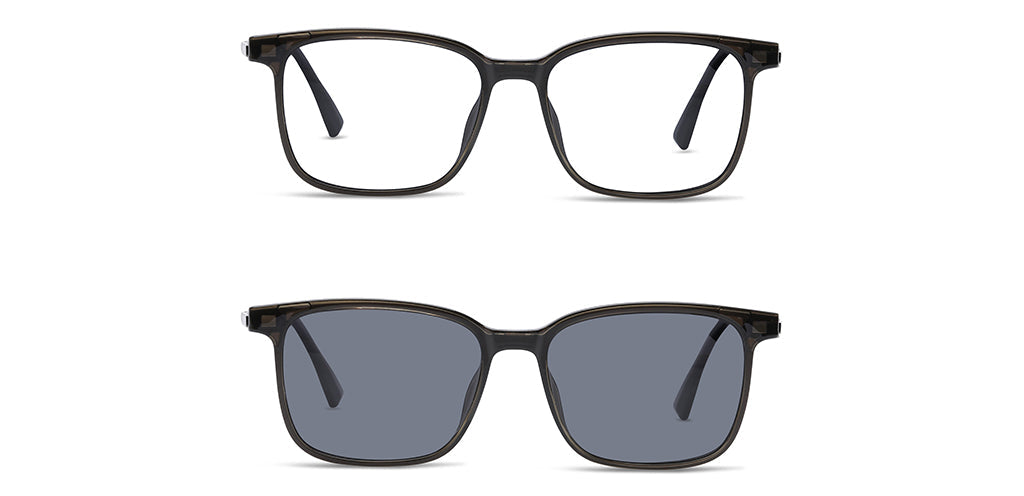Happster Clipon Unisex Eyeglasses Full Frame Rectangle Medium 51 TR90 SM AM8520