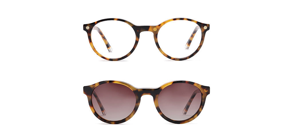 Happster Clipon Unisex Eyeglasses Full Frame Round Small 49 Acetate SM SW2326R
