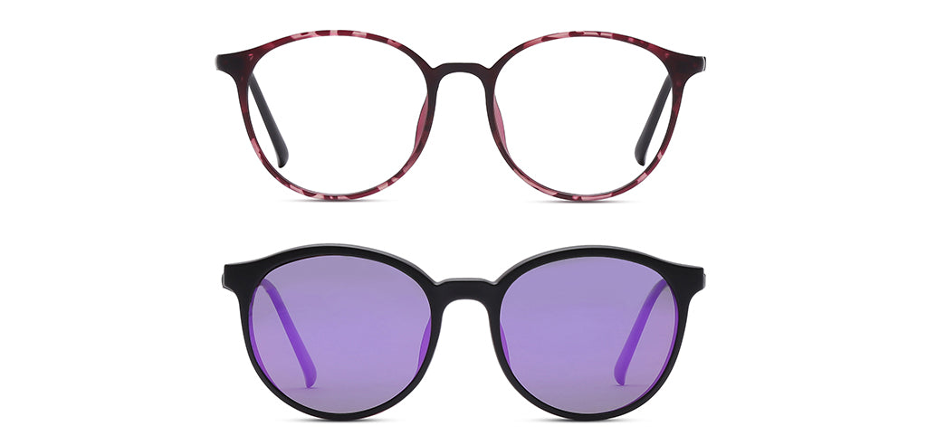 Happster Clipon Unisex Eyeglasses Full_Frame Round Small 49 Ultem SM AMQTJ207