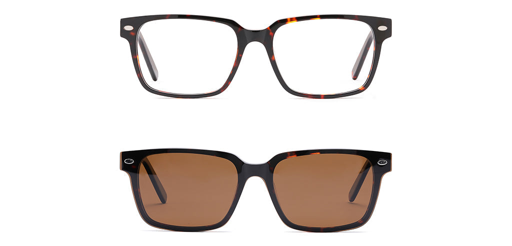 Happster Clipon Unisex Eyeglasses Full Frame Rectangle Medium 51 Acetate SM SW2328