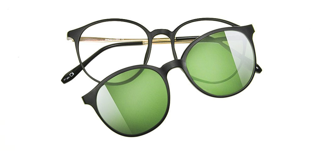 Happster Clipon Unisex Eyeglasses Full_Frame Round Small 49 Ultem SM AMQTJ207