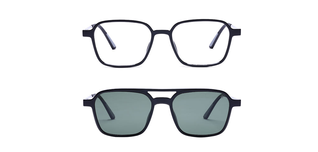 Happster Clipon Unisex Eyeglasses Full Frame Clipon Geometric Medium 51 Ultem SM WX6500