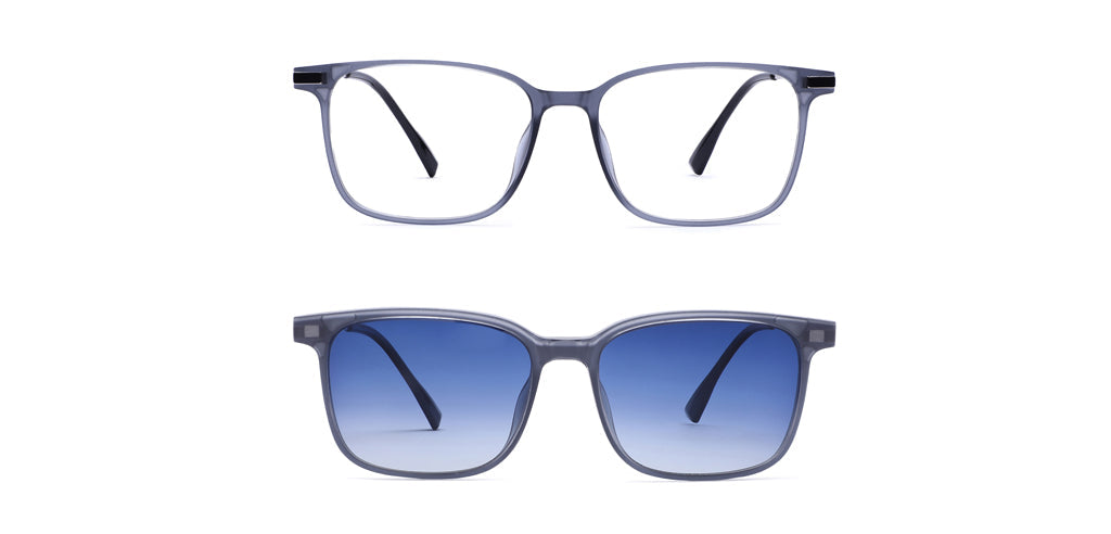 Happster Clipon Unisex Eyeglasses Full Frame Rectangle Medium 51 TR90 SM AM8520