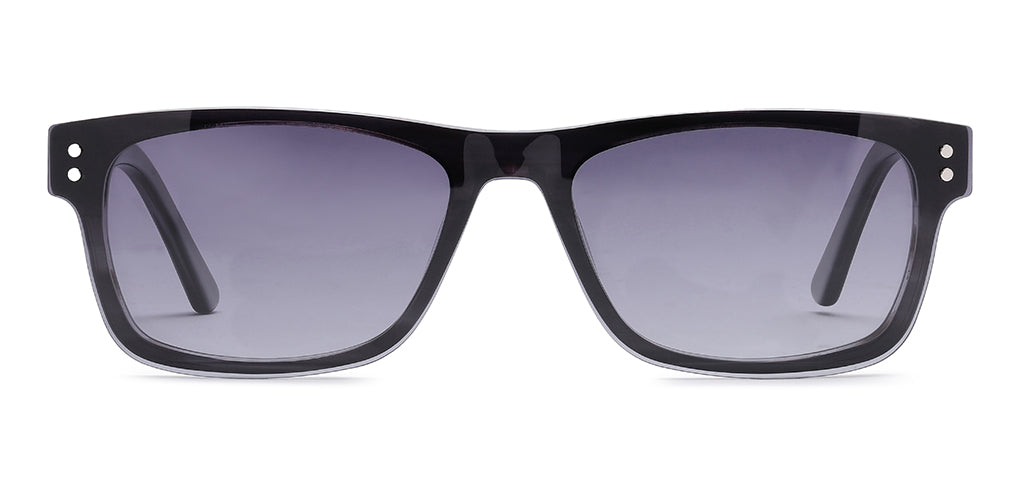 Happster Clipon Unisex Eyeglasses Full Frame Rectangle Large 53 Acetate SM SW2326