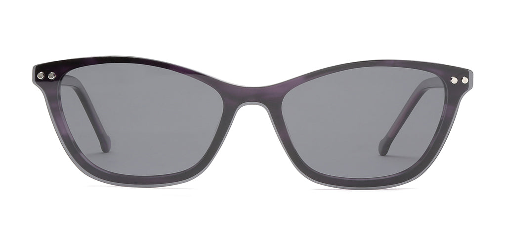 Happster Clipon Women Eyeglasses Full Frame Cateye Medium 50 Acetate SM ANI2319