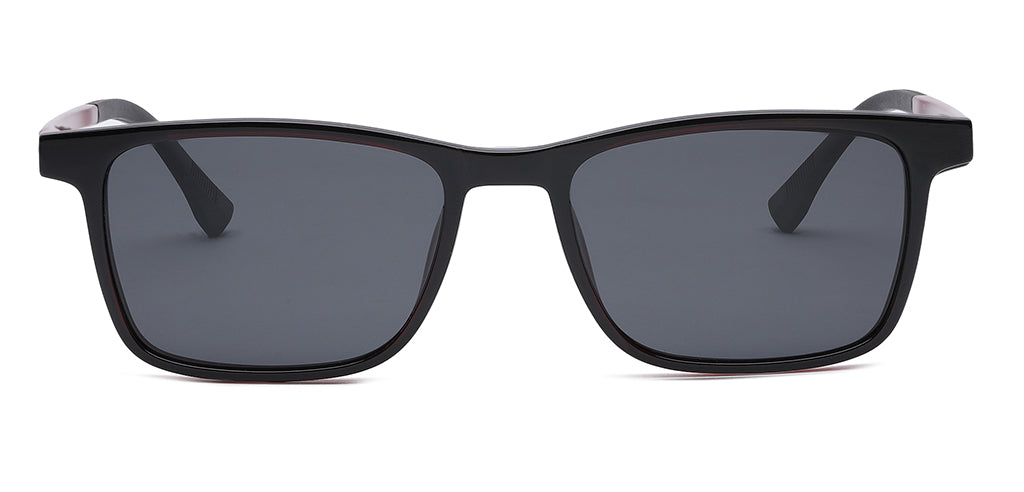 Happster Clipon Unisex Eyeglasses Full Frame Clipon Rectangle Medium 51 Ultem SM WX6501