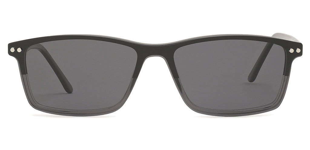 Happster Clipon Unisex Eyeglasses Full Frame Rectangle Medium 51 Acetate SM ANI2320