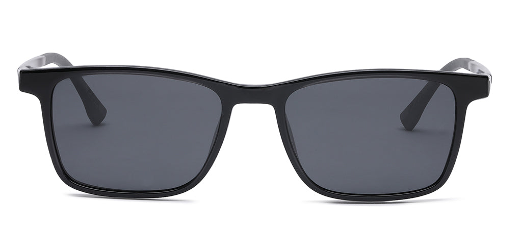 Happster Clipon Unisex Eyeglasses Full Frame Clipon Rectangle Medium 51 Ultem SM WX6501