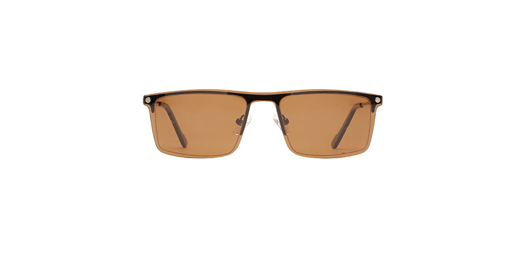 Happster Clipon Unisex Eyeglasses Half_Frame Square Large 53 Metal SM XJ5101