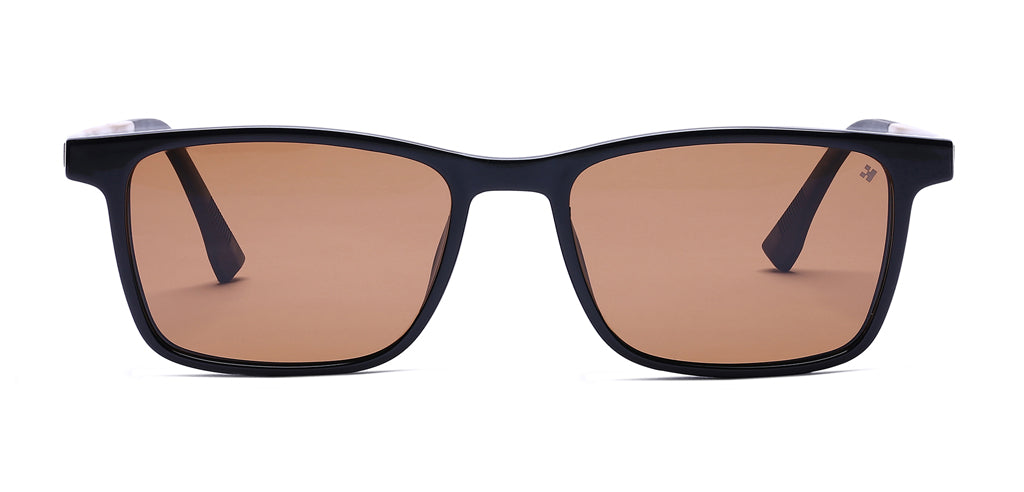 Happster Clipon Unisex Eyeglasses Full Frame Clipon Rectangle Medium 51 Ultem SM WX6501