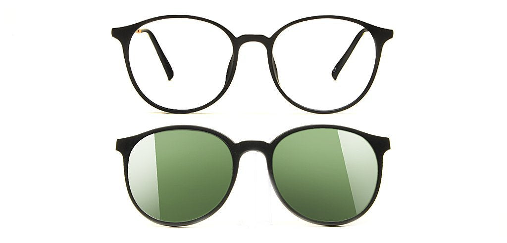 Happster Clipon Unisex Eyeglasses Full_Frame Round Small 49 Ultem SM AMQTJ207