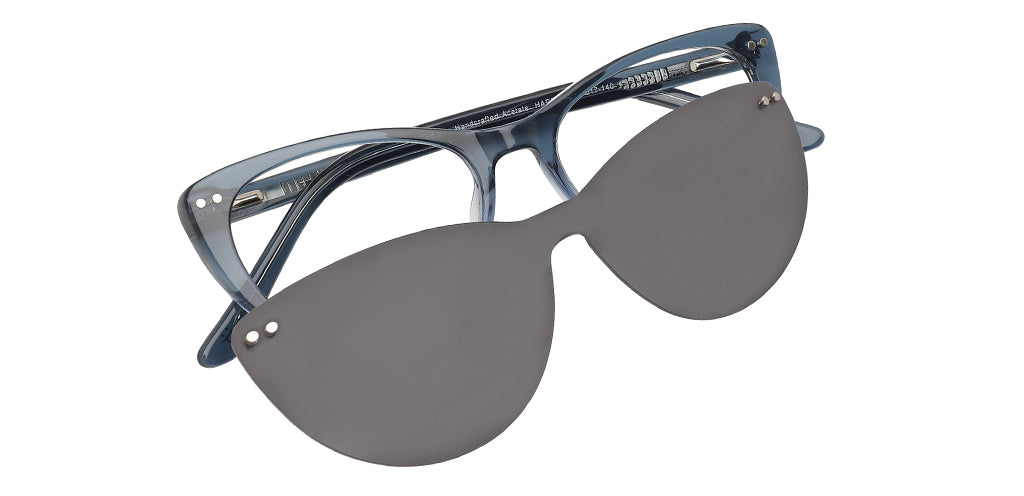 Happster Clipon Women Eyeglasses Full Frame Cateye Medium 51 Acetate SM SW2325