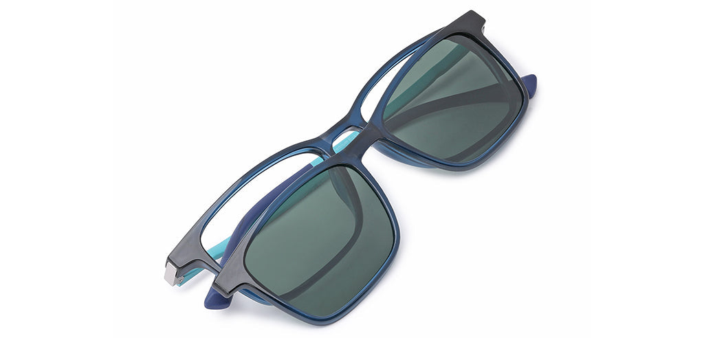 Happster Clipon Unisex Eyeglasses Full Frame Clipon Rectangle Medium 51 Ultem SM WX6501