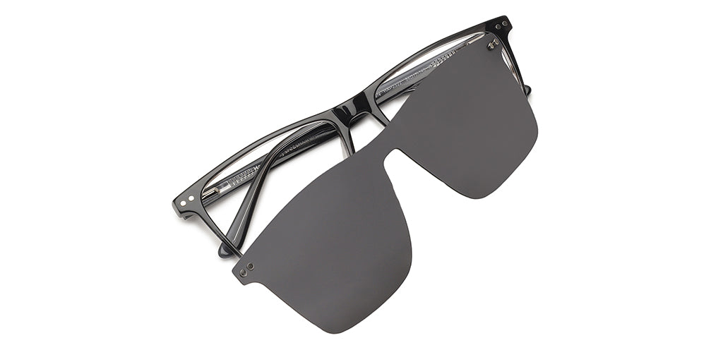 Happster Clipon Unisex Eyeglasses Full_frame Square Large 54 Acetate SM SW2322