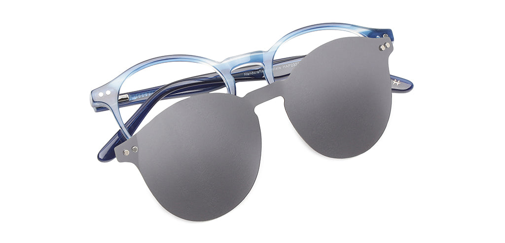Happster Clipon Unisex Eyeglasses Full_frame Round Medium 50 Acetate SM SW2324