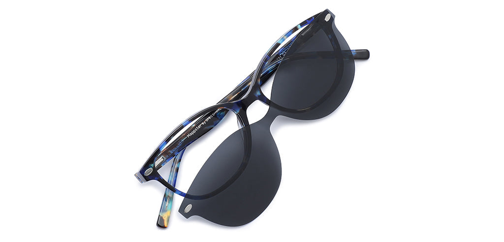 Happster Clipon Women Eyeglasses Full Frame Cateye Medium 50 Acetate SM SW2327