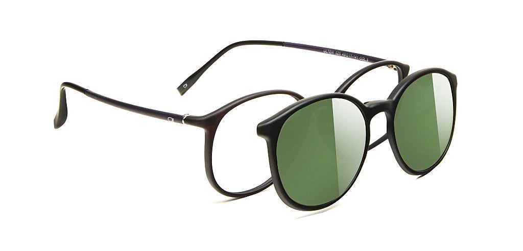 Happster Clipon Unisex Eyeglasses Full_Frame Round Extra Small 49 Ultem SM AMR525