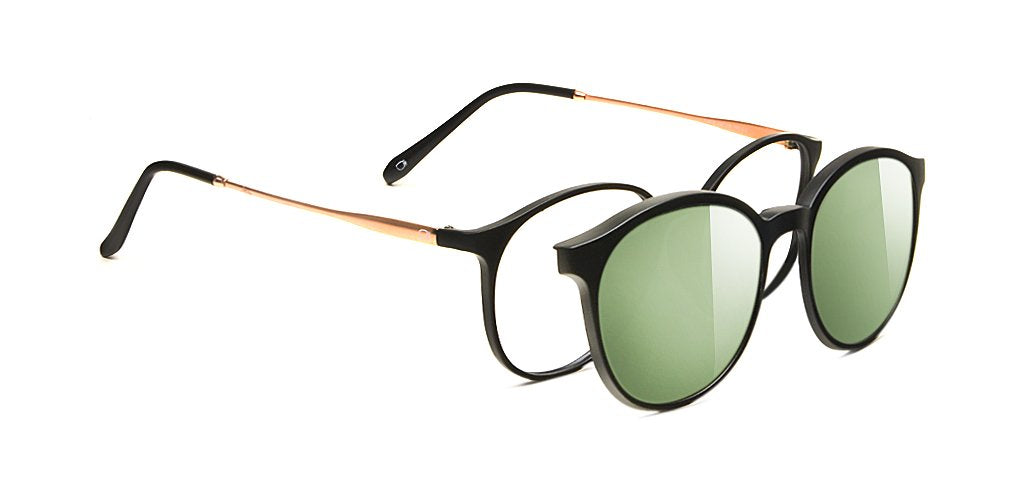 Happster Clipon Unisex Eyeglasses Full_Frame Round Small 49 Ultem SM AMQTJ207