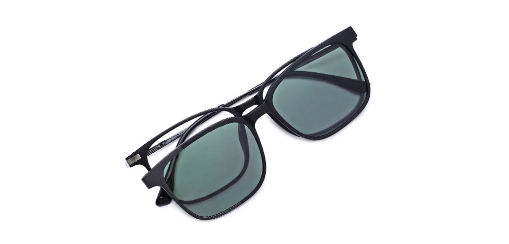 Happster Clipon Unisex Eyeglasses Full Frame Rectangle Medium 51 TR90 SM AM8520