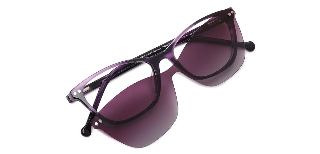 Happster Clipon Women Eyeglasses Full Frame Cateye Medium 50 Acetate SM ANI2319