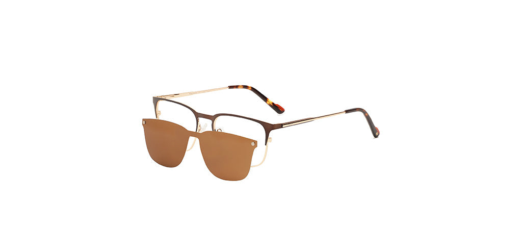Happster Clipon Unisex Eyeglasses Full_Frame Square Medium 50 Metal SM XJ5102
