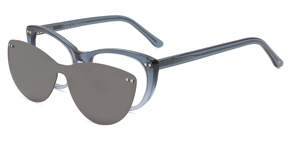 Happster Clipon Women Eyeglasses Full Frame Cateye Medium 51 Acetate SM SW2325