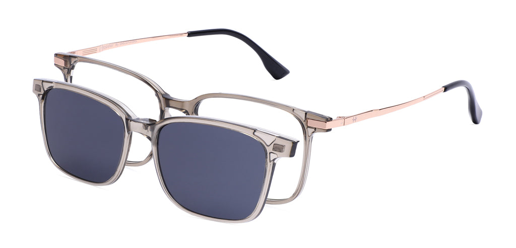 Happster Clipon Unisex Eyeglasses Full Frame Rectangle Medium 51 TR90 SM AM8520
