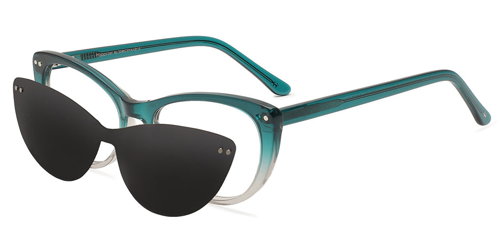 Happster Clipon Women Eyeglasses Full Frame Cateye Medium 51 Acetate SM SW2325