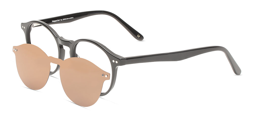 Happster Clipon Unisex Eyeglasses Full_frame Round Medium 50 Acetate SM SW2324