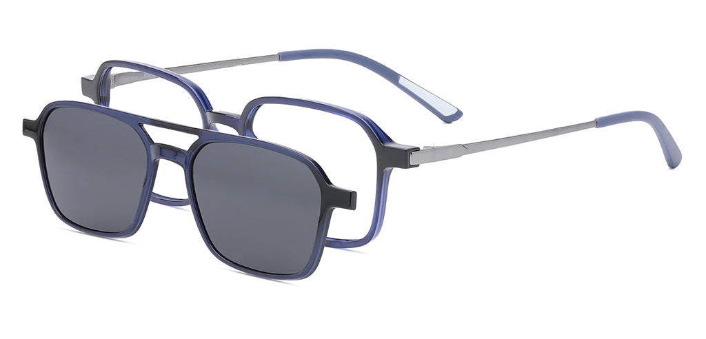 Happster Clipon Unisex Eyeglasses Full Frame Clipon Geometric Medium 51 Ultem SM WX6500