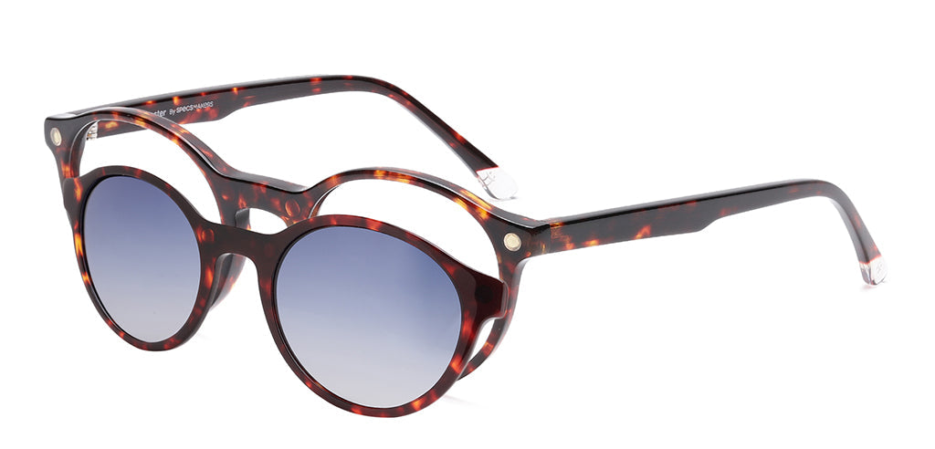 Happster Clipon Unisex Eyeglasses Full Frame Round Small 49 Acetate SM SW2326R