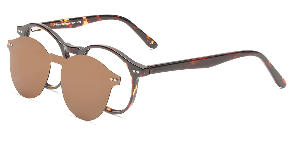 Happster Clipon Unisex Eyeglasses Full_frame Round Medium 50 Acetate SM SW2324