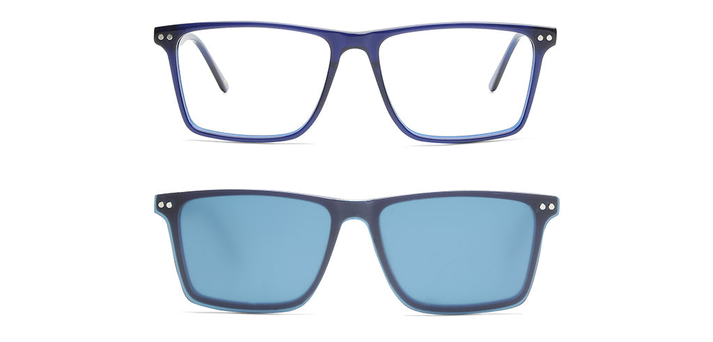 Happster Clipon Unisex Eyeglasses Full_frame Square Large 54 Acetate SM SW2322