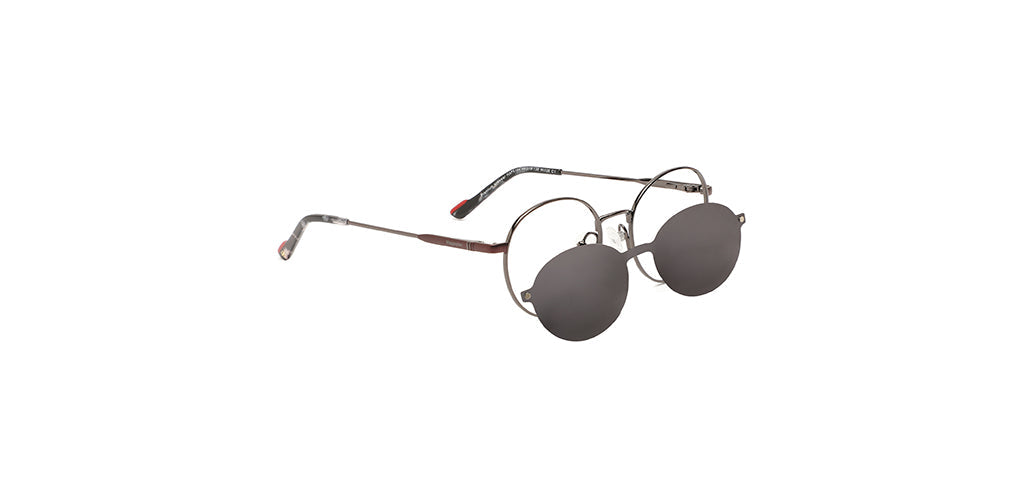 Happster Clipon Unisex Eyeglasses Full_Frame Round Small 48 Metal SM XJ5104