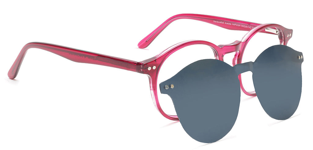 Happster Clipon Unisex Eyeglasses Full_frame Round Medium 50 Acetate SM SW2324