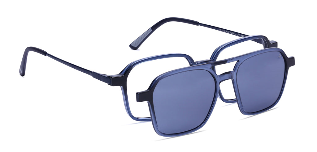 Happster Clipon Unisex Eyeglasses Full Frame Clipon Geometric Medium 51 Ultem SM WX6500