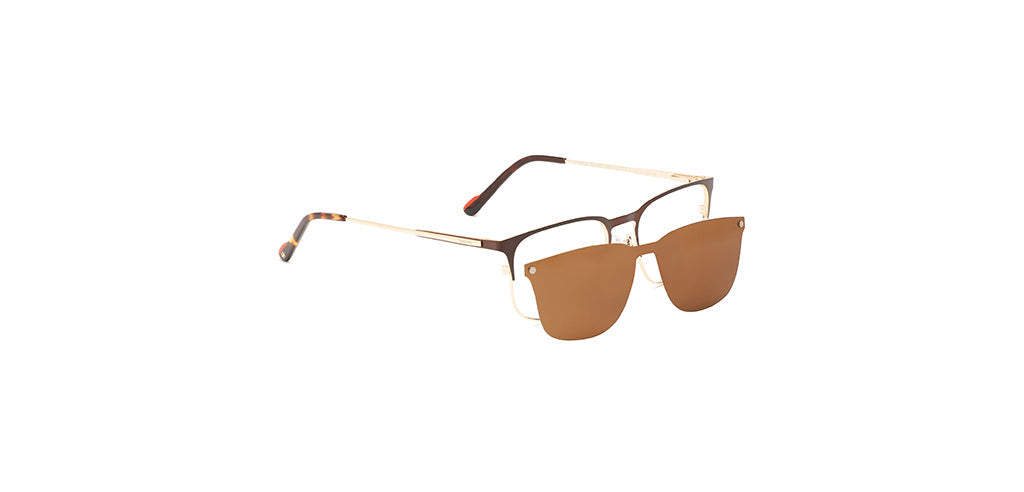 Happster Clipon Unisex Eyeglasses Full_Frame Square Medium 50 Metal SM XJ5102