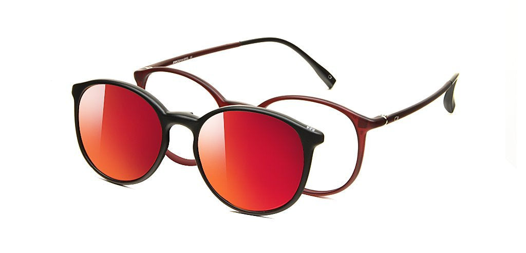 Happster Clipon Unisex Eyeglasses Full_Frame Round Extra Small 49 Ultem SM AMR525