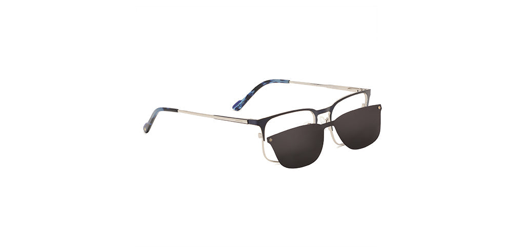 Happster Clipon Unisex Eyeglasses Full_Frame Square Medium 50 Metal SM XJ5102