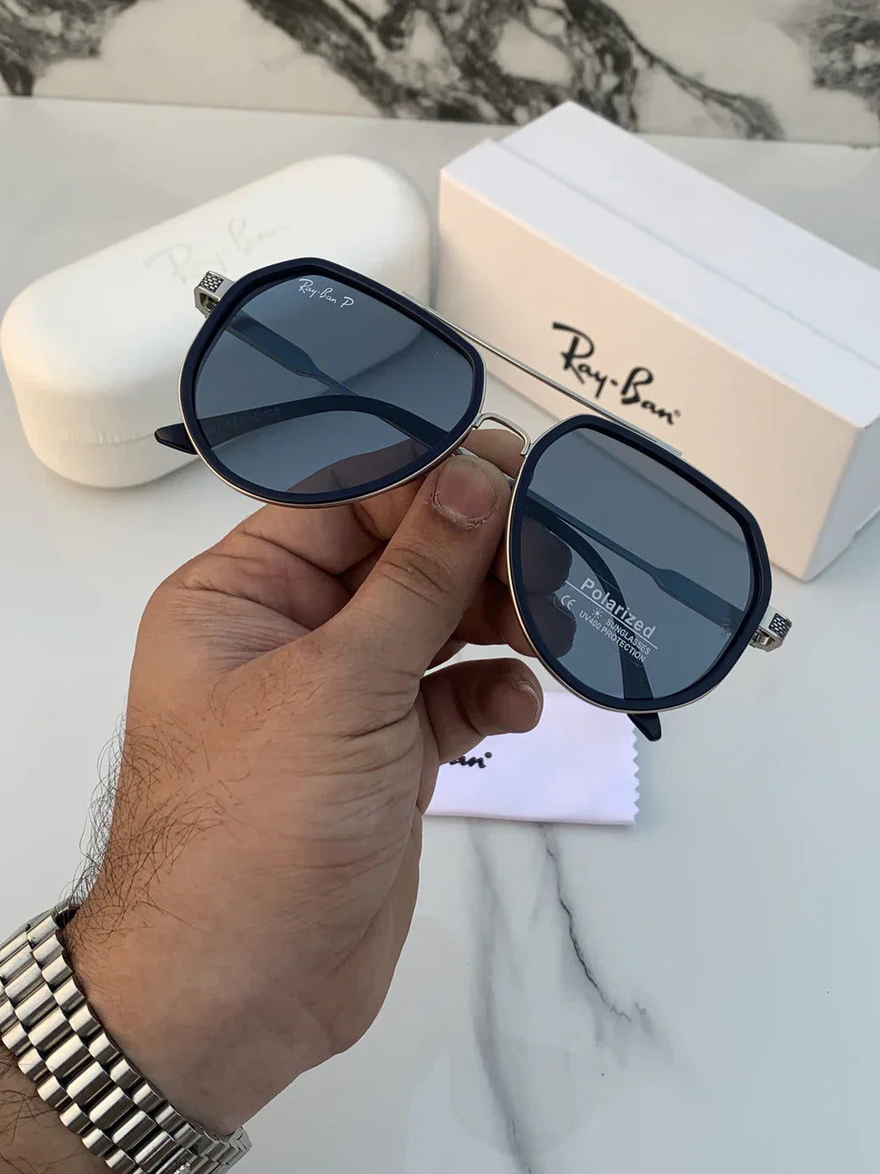 RB 301 silver blue Sunglasses